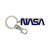 NASA Blue Worm Logo Keychain