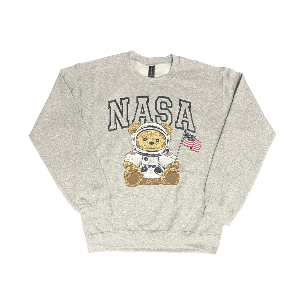 NASA Teddy Bear Crew Sweatshirt
