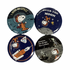 Peanuts Snoopy in Space 4-Piece Button Pin Set