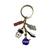 Gold NASA Dangle Charm Keychain